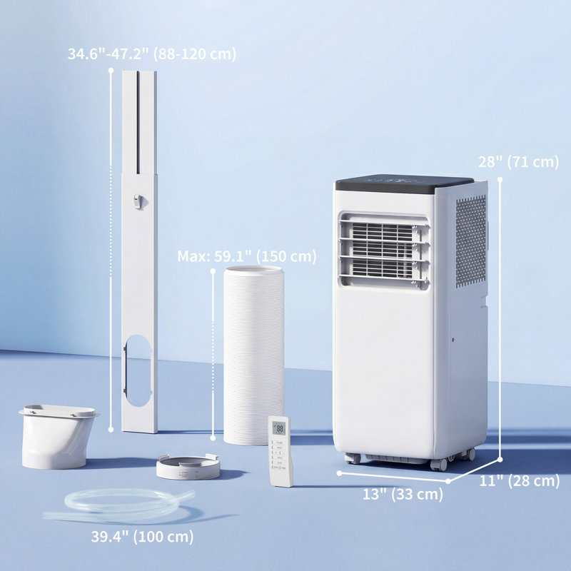 Climatiseur portatif 8 000 BTU avec contrôle WiFi, blanc