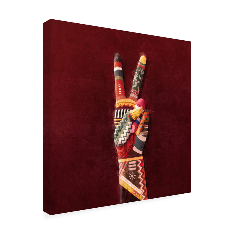 Art sur toile à la main, bolognaise, H 14 po x l 14 po