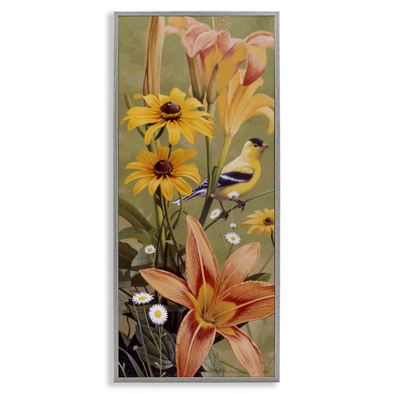 "Parmi les fleurs", estampe numérique par Rod Lawrence, H 24 po x l 10 po, Estampe numérique Farmhouse
