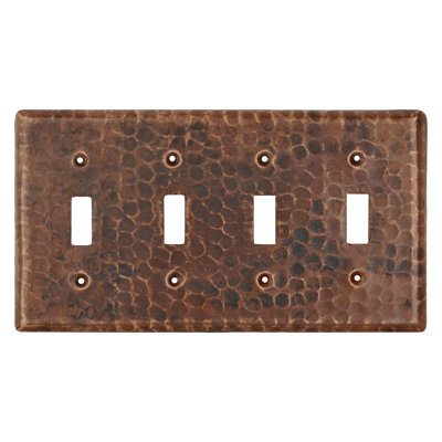 4 - Gang Toggle Light Switch Standard Wall Plate