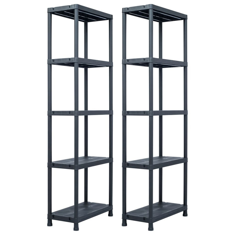 Korinna Plastic Shelving Unit, 180cm H x 60cm W x 30cm D