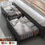 Cadre de lit Francille Queen Size capitonné avec décor de rivets, 2 tiroirs sous le lit, tête de lit à 2 niveaux avec poches latérales, sommier non requis-26192708-62740753