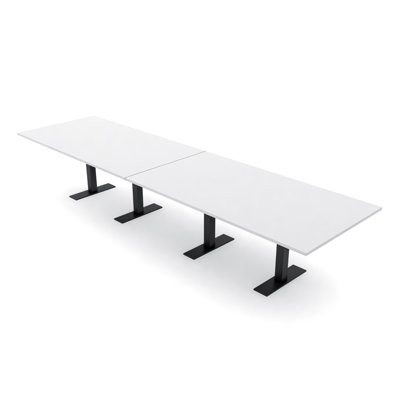 Rectangle Conference Table with Metal T Base