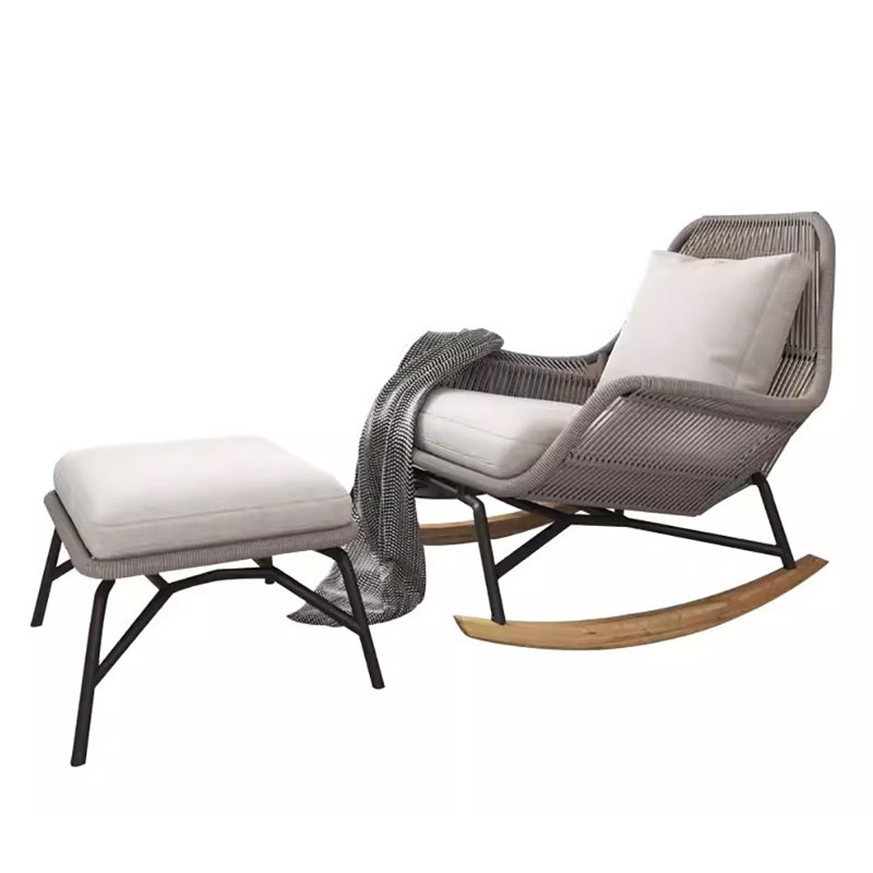 Chaise berçante nordique simple et magnifique, Gris