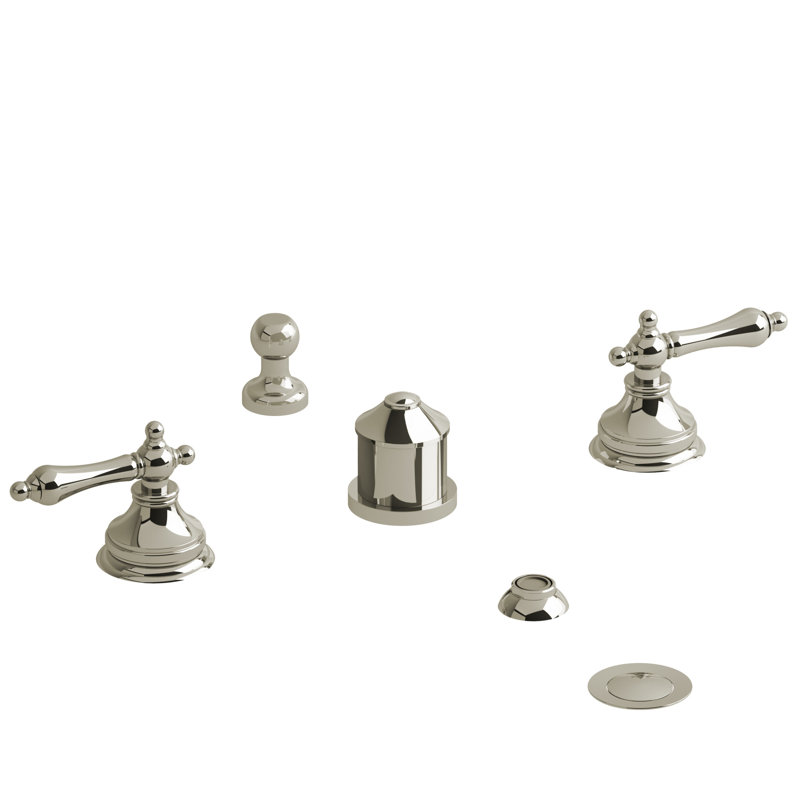 Bidet rétro à deux poignées Retro ™, Nickel poli, Levier