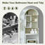 Armoire de rangement pour salle de bain autoportante avec portes en acrylique Ahart-1584735279