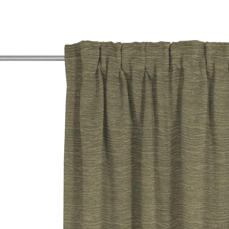 Polyacrylic Opaque Pinch Pleat Curtain Panel, Brown, 132cm Width x 295cm Drop