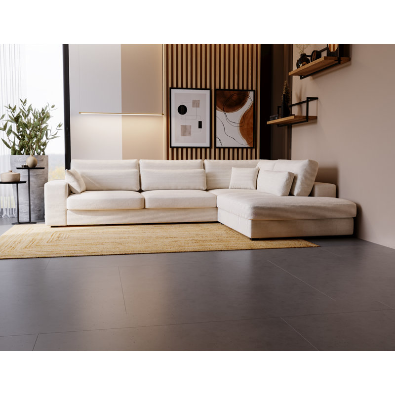 Tammera 3 Seater Corner Sofa , Beige