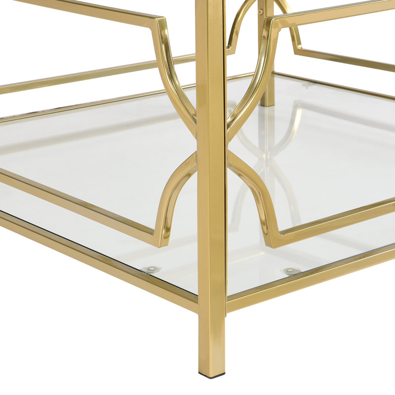 Square Glass Coffee Table, Transparent