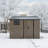 8*6 FT Galvanized Steel Outdoor Storage Shed with Sliding Door, Heavy Duty Metal Tool Shed with Window & Vents, Weatherproof Utility Shed for Backyard Patio Lawn,Brown Black-135370450