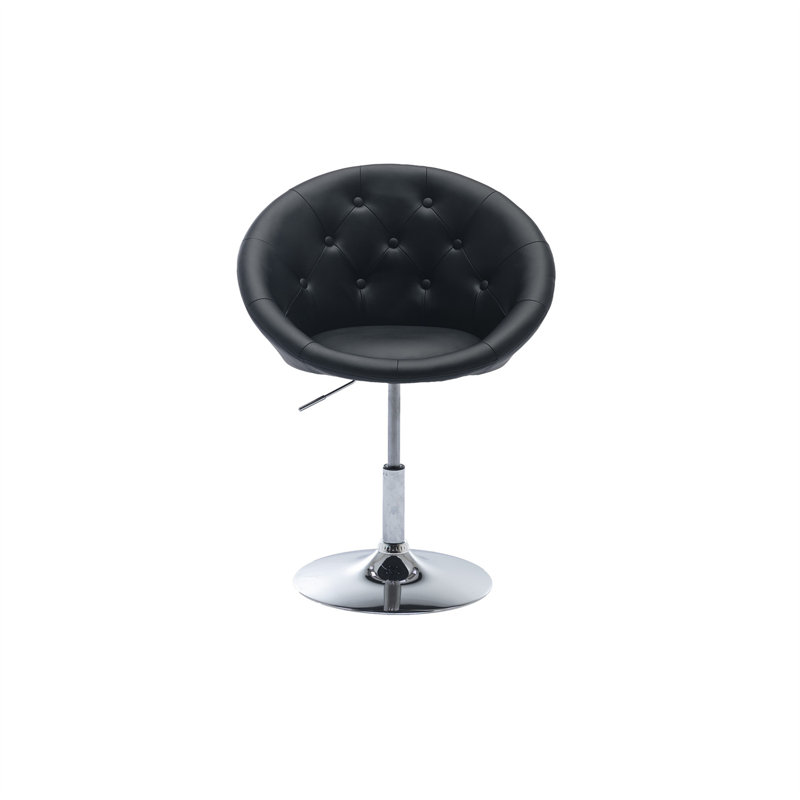 Mercer41 Khourtney Polyurethane Task Chair, Black