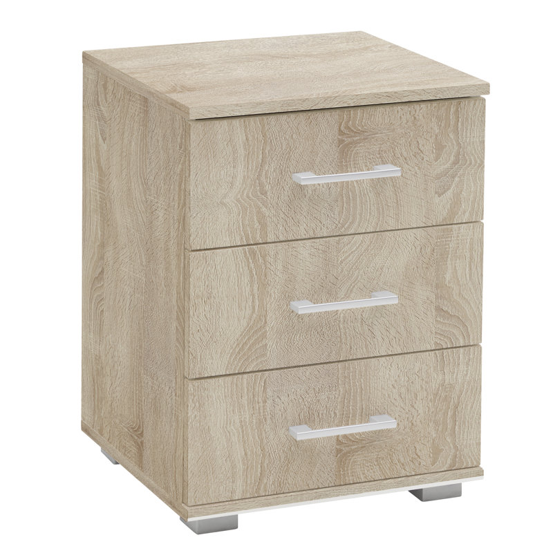Sheard 41cm W Manufactured Wood Bedside Table, Brown