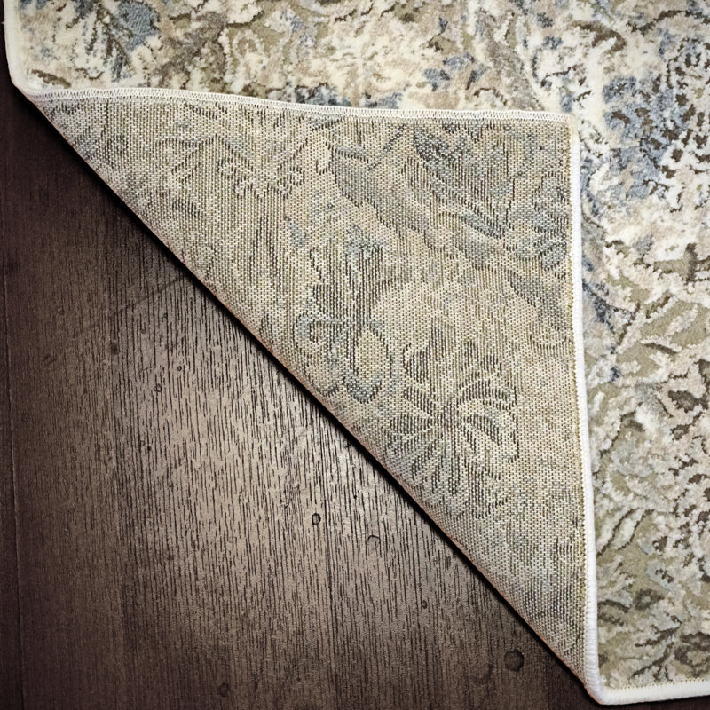 Tapis beige / bleu Karlee, Rectangle 2 pi x 3 pi 5 po