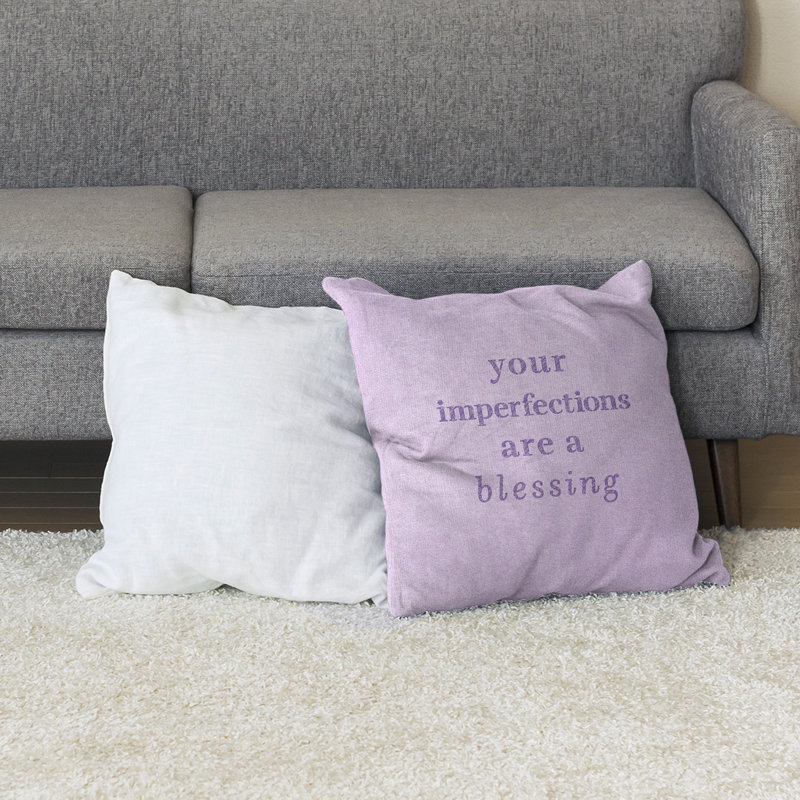 Coussin de sol, 40 po x 40 po, Mauve