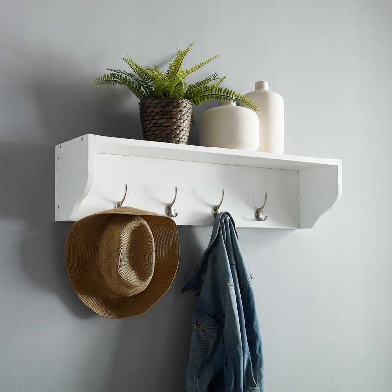 Crestshire Floating Shelf, White