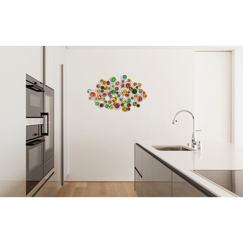 Handmade Traditional Abstract Wall Decor on Metal