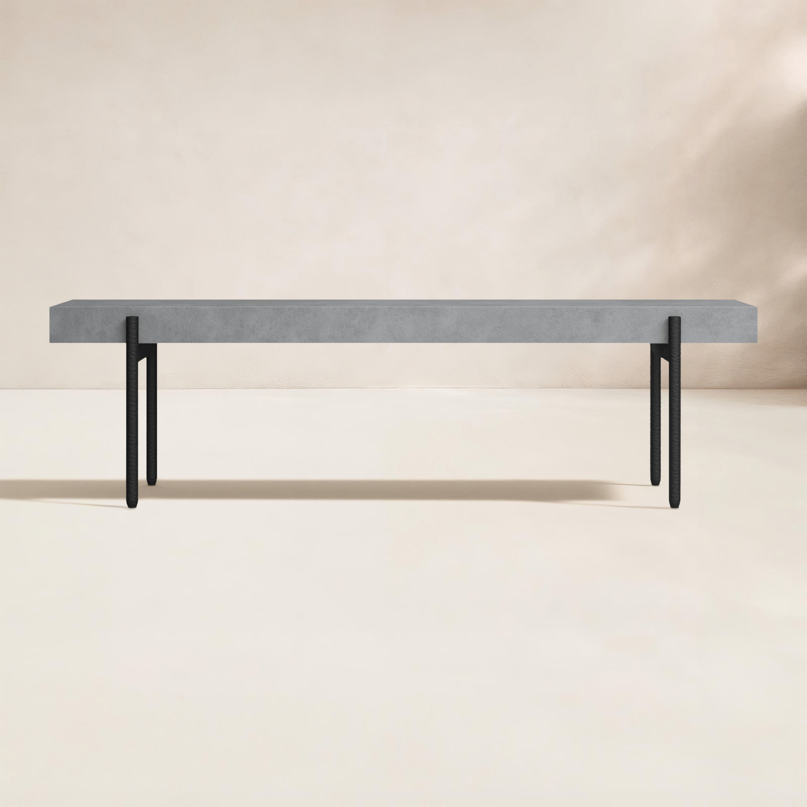Jorgen 63'' Concrete Outdoor Bench