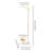 71" Modern Minimalist Multifunctional Standing Clothes Coat Rack With Marble Base-750555658