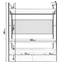 Armoire industrielle moderne avec 2 tiroirs, couleur chêne, 59,0 x 70,9 x 16,5 pouces | 100% panneau de particules enduit de mélamine, 0,7 po d'épaisseur | Pieds électrostatiques en métal thermolaqué, conception murale, grandes tablettes de rangement