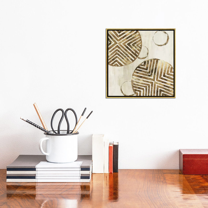 « africain composition », impression sur toile, H 12 po x l 12 po x P 1,5 po, Toile avec cadre noir, Pas de tapis
