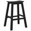  Tabouret de bar 2 pièces en plastique noir 52 x 43 x 73,5 cm