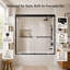 60'' W x 60'' H Double Sliding Framed Tub Door With 1/4" Clear Glass-98154819