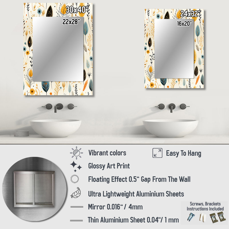 Vicini - Traditional Wall Mirror, 32 po x 24 po