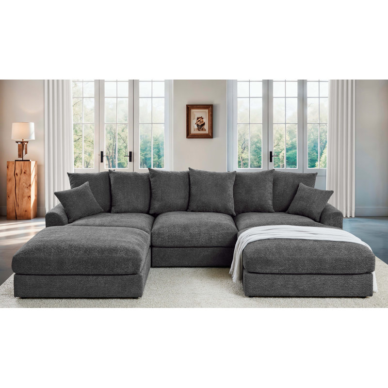 Canapé modulaire Arden Cloud, Gris