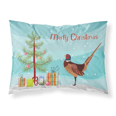 Ring-Necked Common Pheasant Christmas Pillowcase -  East Urban Home, F4E2060949704A2D8C401AB0939D6F6A