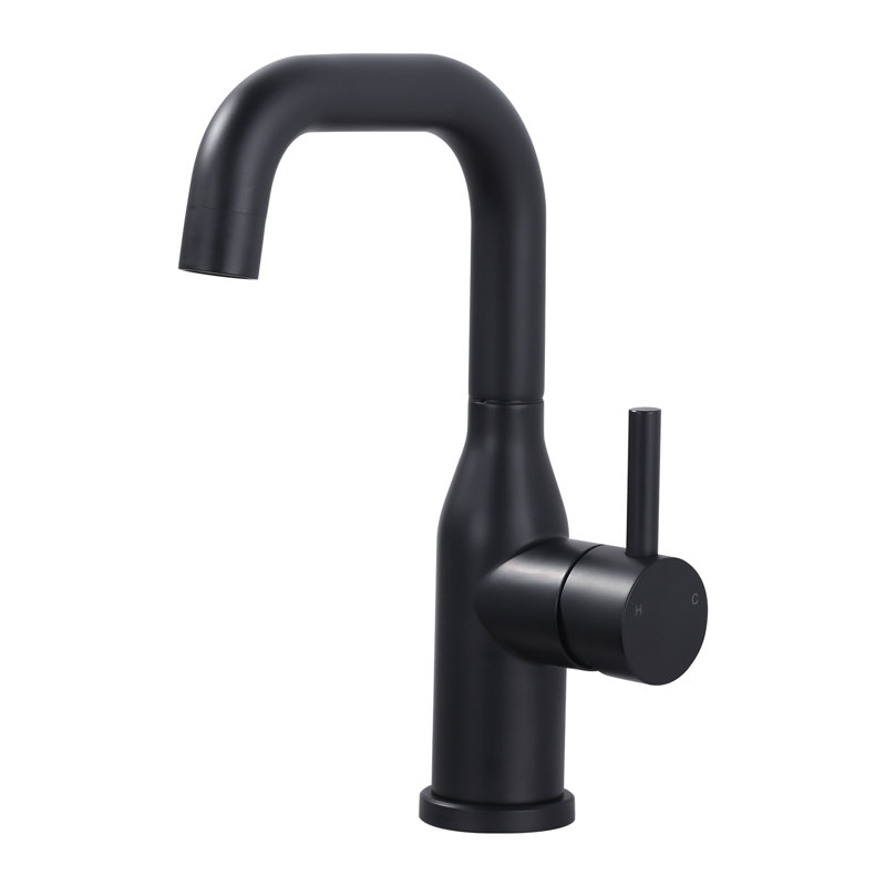 Stainless Steel Kitchen Faucet High Arc Bar Faucet With Supply Lines, Matte Black