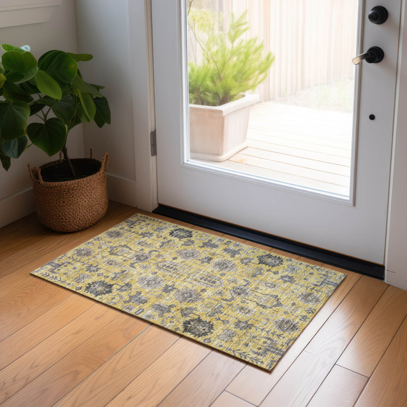 Alta Washable Oriental Indoor / Outdoor Rug, Rectangle 1'8" x 2'6"