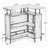 L-Shaped Bar Table with Glasses Holders & Shelves
