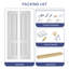 Porte pliante à 2 panneaux à peindre, bois manufacturé apprêté blanc, trousse de quincaillerie complète incluse-123534303