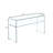 Glass Console Table, Transparent Tempered  Glass Console Table With Rounded Edges Desks, Sofa Table