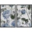 " Watercolor Fine Art Blue Rose Flower Collage Floral Botanical Wall Pictures Modern Romantics " 2 - Pieces-98554095-98554096