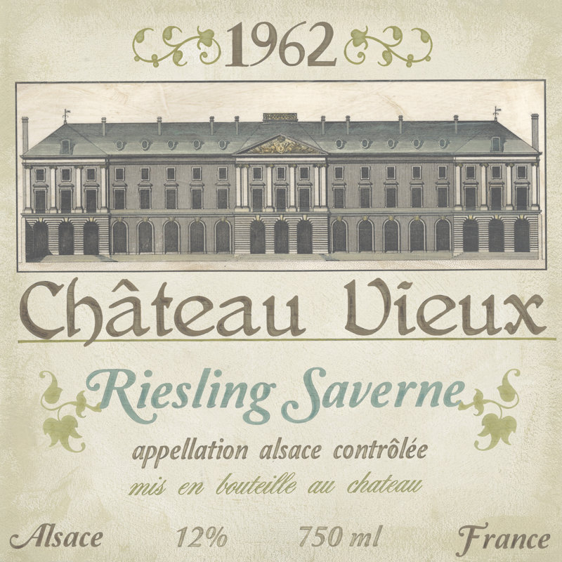 Vintage Wine Labels VII - Wrapped Canvas Painting, 30cm H x 30cm W