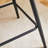 Black Metal Leg Bar Chair Of Two, Checkered Design, Bars, Living Spaces Two - Piece , Ergonomic Seat, Cross Brace Reinforcement-1680463124
