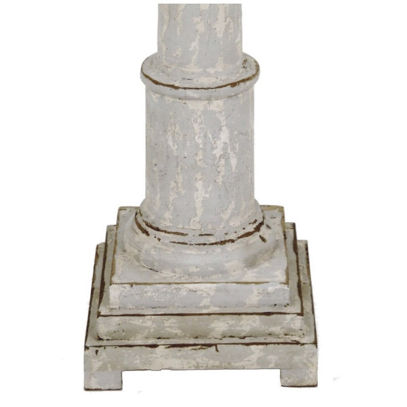 Maisie Floor Lamp, Heavily White/Light French Gray
