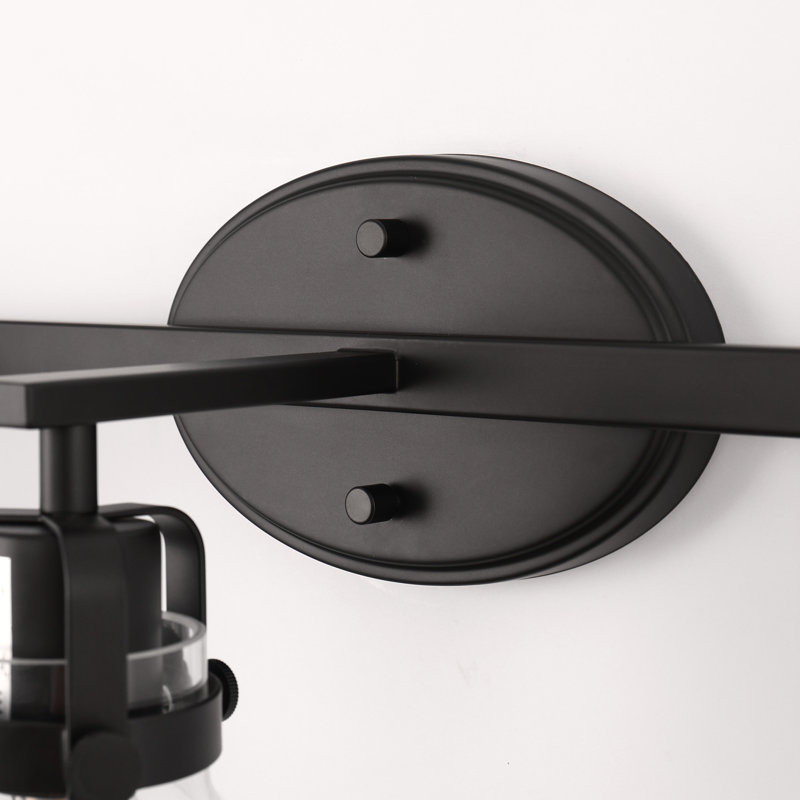 3-Light Bathroom Vanity Lights Matte Black