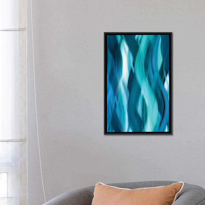 « flow », impression sur toile, H 26 po x l 18 po x P 1,5 po, Toile encadrée noire, Pas de tapis