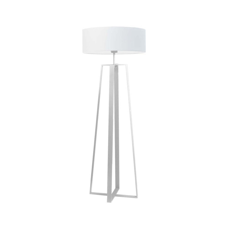 Arnessa 158cm Traditional Floor Lamp, White, White