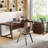 Wieze L-Shaped Metal Base Executive Desk-729450388