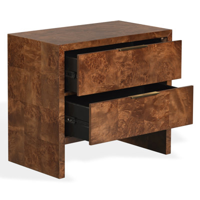 Francene Burl Wood Nightstand