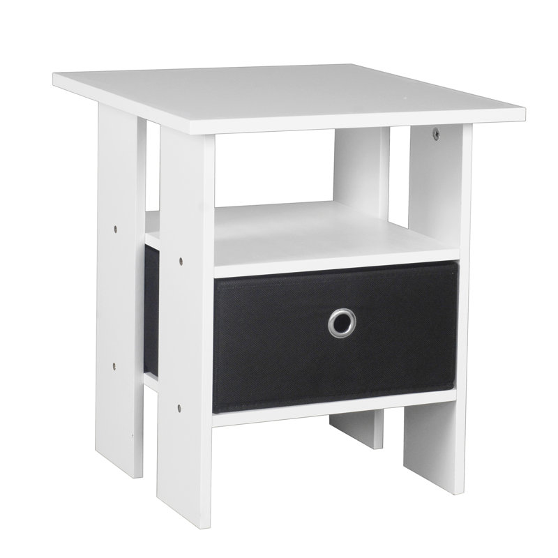Sherbrooke End Table, White/Black