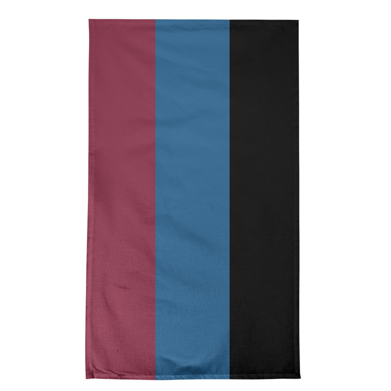 Serviette de thé hockey Anaheim, Polyester sergé, Bourgogne / bleu / noir