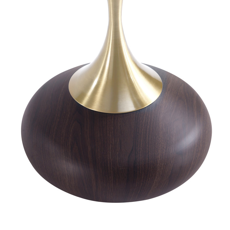 Table de bout moderne Patchin avec plateau en acier inoxydable brun et or Patchin