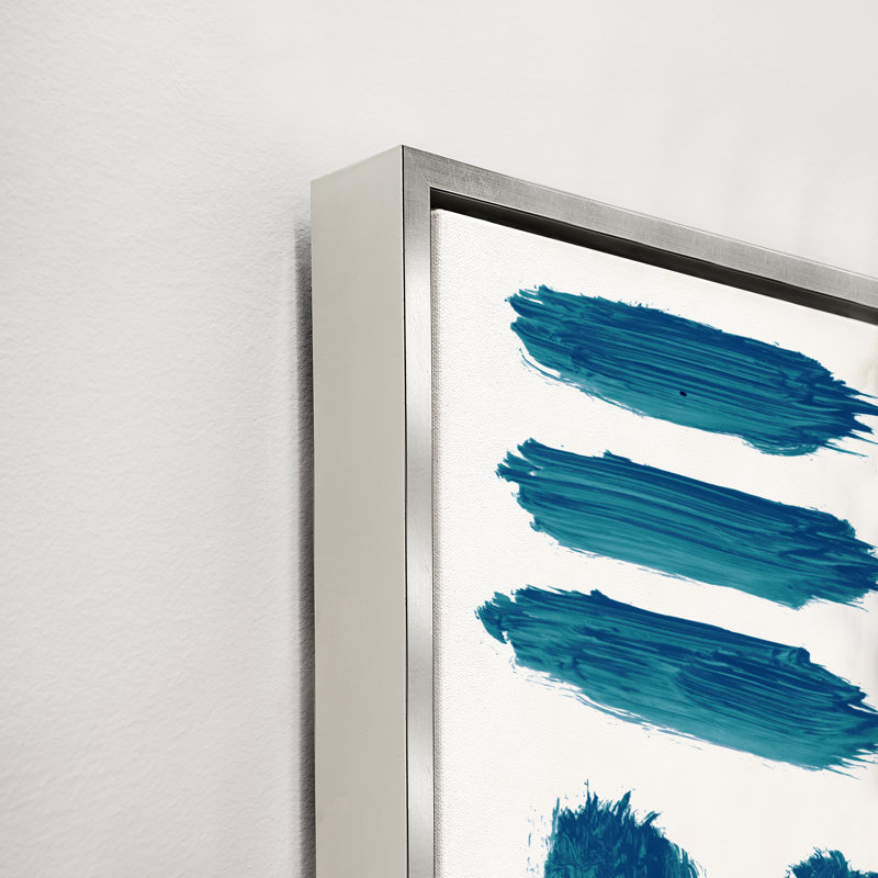 "Series Blue Arrangement II" par Guseul Park - peinture sur toile, H 49,5 po x l 37,5 po x P 1,5 po, Image au pinceau gel