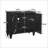 Retro Wooden Sideboard Buffet Cabinet With Spacious Storage, Symmetrical Geometric Accent For Living Room Or Entryway-654531411