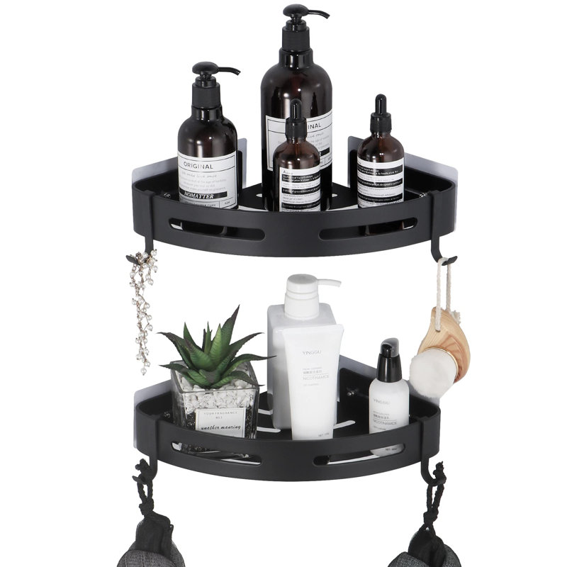 New City Adhesive Mount Shower Shelf, Silver