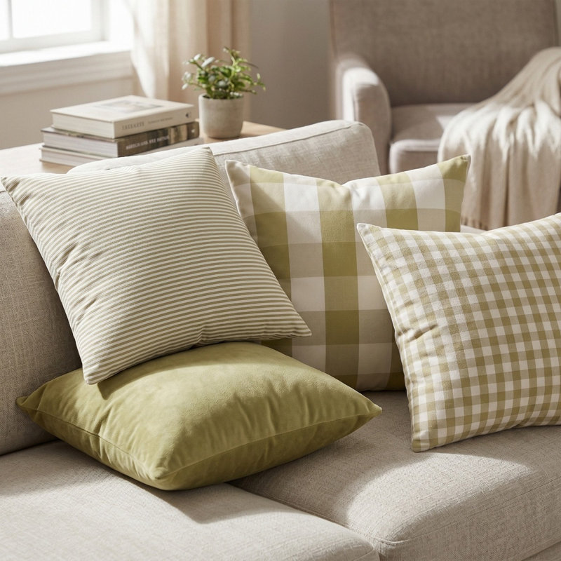 Ensemble de 4 housses de coussins décoratifs